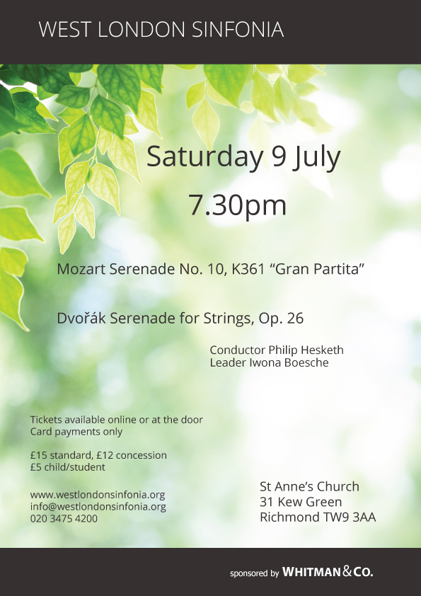 9th July 2022 - West London Sinfonia